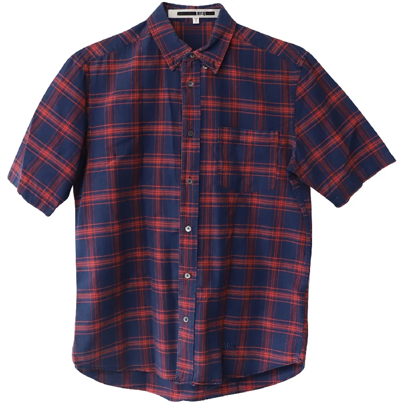 Men's reinforced shirts-Alexander McQueen McQ Short Sleeve Shirt in Multicolor Cotton