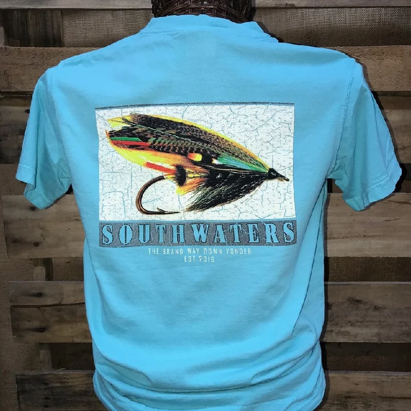 short sleeve shirts with unique designs for men -Backwoods South Waters Fishing Lure Bright Comfort Colors Unisex T Shirt