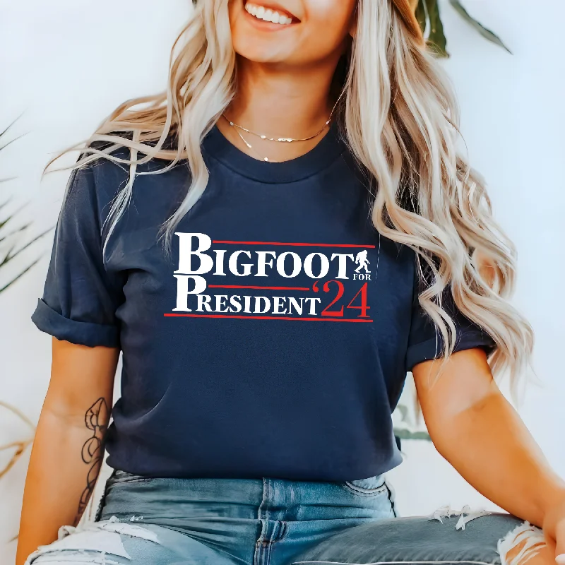 men’s printed short sleeve shirts for travel -Bigfoot 4 President TShirt *UNISEX FIT*