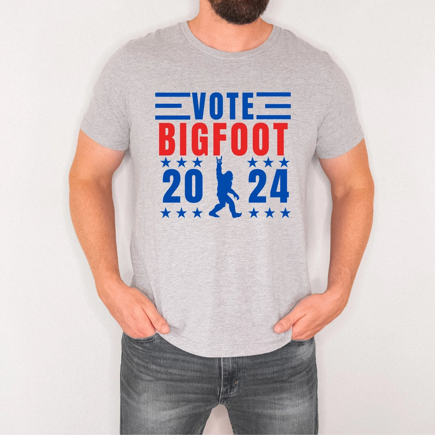 casual short sleeve shirts for every day -Bigfoot 4 President TShirt *UNISEX FIT*