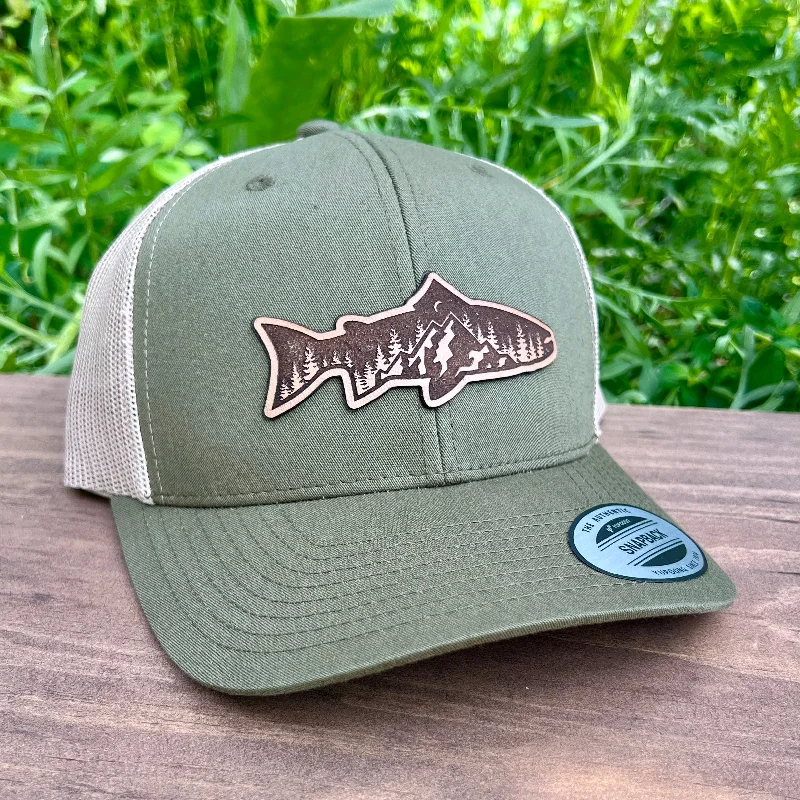 trendy short sleeve shirts for men with bold designs -Fishing Hat - Angler Hat - Fly Fishing Nature