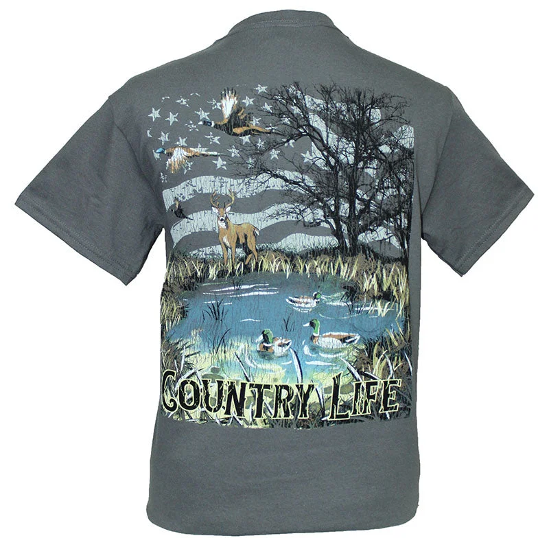 high-quality men’s short sleeve shirts -Country Life Outfitters Deer Pond Unisex T-Shirt