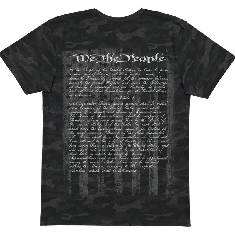 affordable and stylish short sleeve shirts -Country Life Outfitters We the People USA Storm Camo Unisex T-Shirt