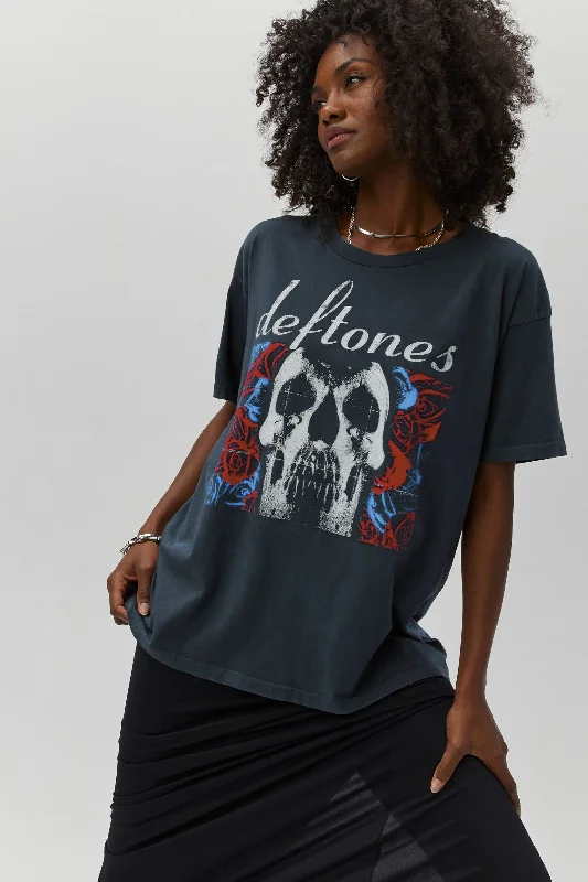 trendy short sleeve shirts for casual weekends -Deftones 20 Years Merch Tee