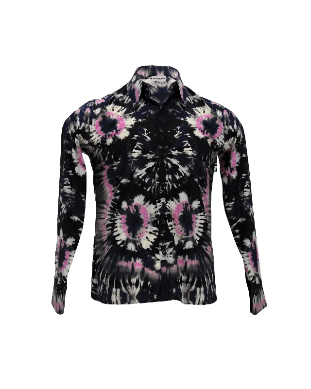 Men's highly-reviewed shirts-Dries Van Noten Tie-Dye Shirt in Multicolor Cotton