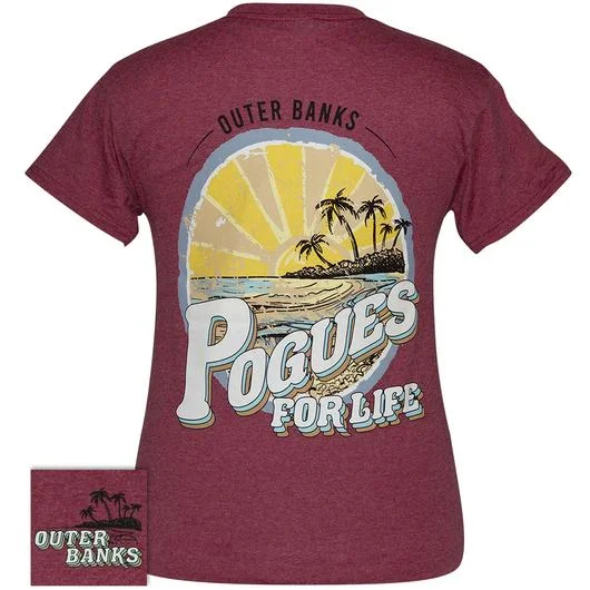 breathable short sleeve shirts for casual wear -Girlie Girl Pogues For Life OBX Unisex T-Shirt