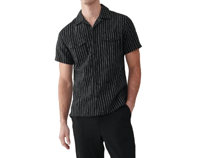 Men's drawstring shirts-Goods Hull Shirt In Black