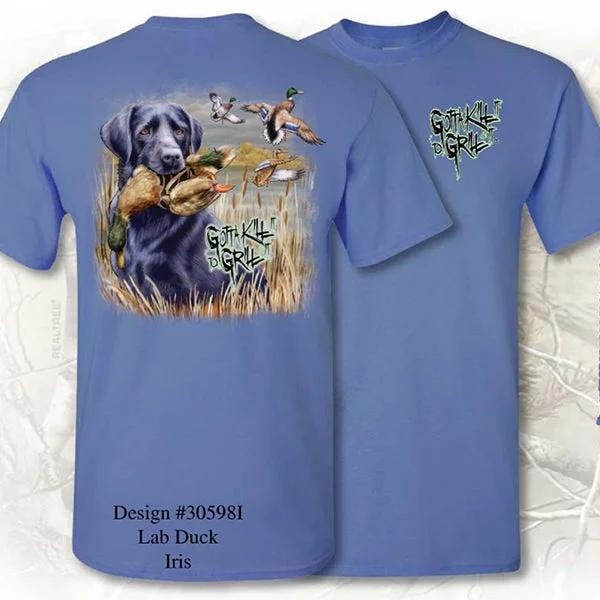 men’s printed short sleeve t-shirts with designs -Gotta Kill It To Grill It Lab Duck Unisex T-Shirt