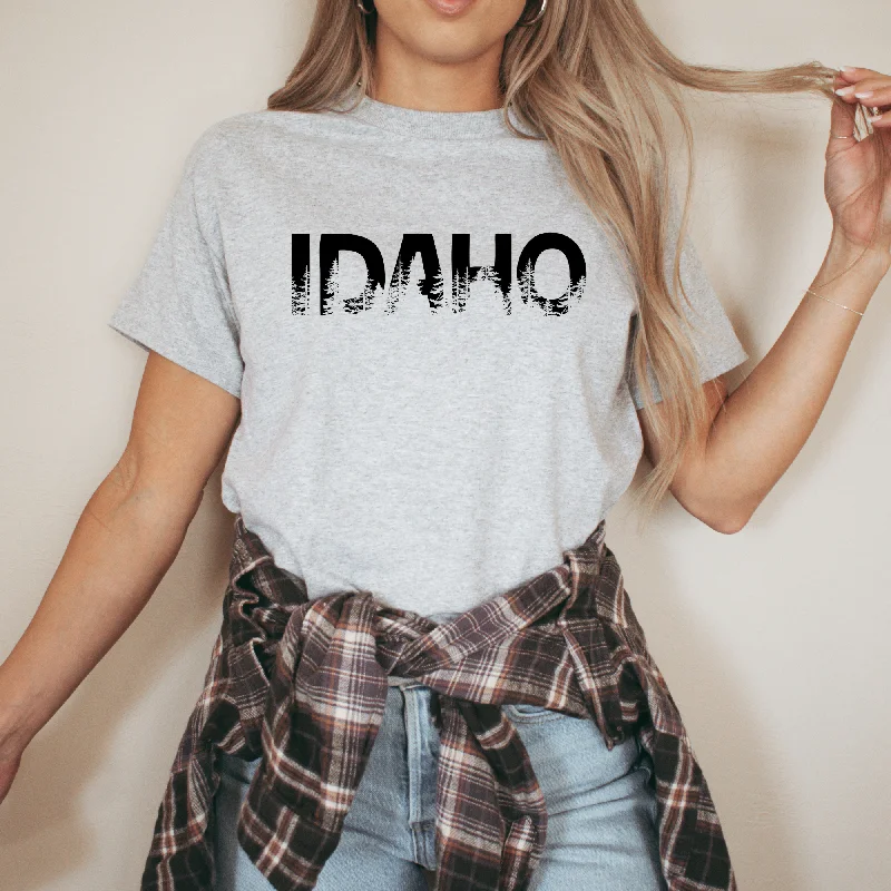 men’s casual summer short sleeve t-shirts -Idaho Tree TShirt *UNISEX FIT*