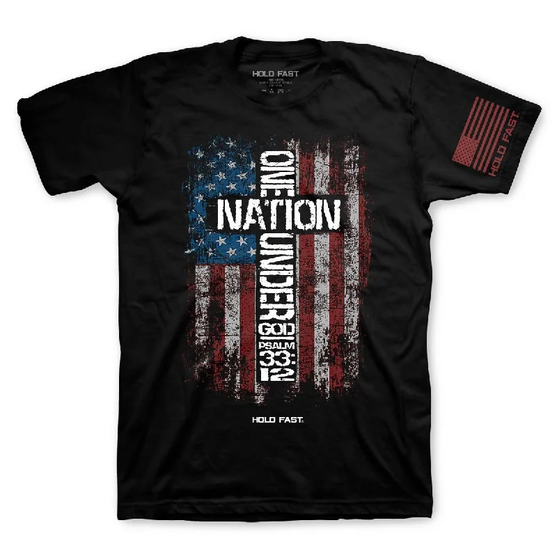 best short sleeve shirts for men’s fashion -Hold Fast One Nation Flag USA Unisex T-Shirt