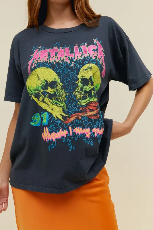 affordable men’s casual short sleeve shirts -Metallica Wherever I May Roam Merch Tee