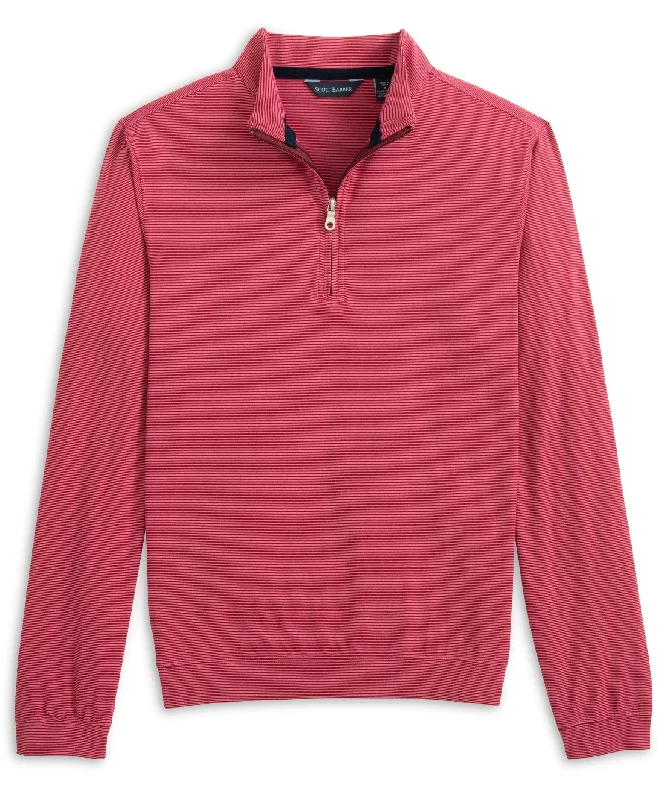 Men's fan-favorite shirts-Micro Stripe Performance 1/4 Zip, Burgundy