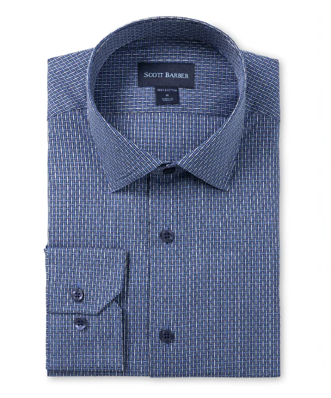 Men's must-have shirts-Neat Dobby Check, Black