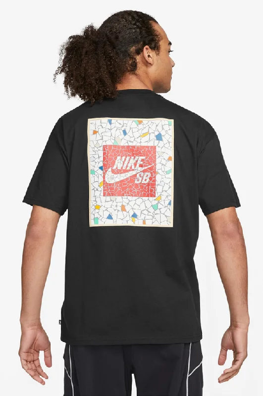 cool short sleeve polo shirts for men -Nike SB Mosaic Skate Tee