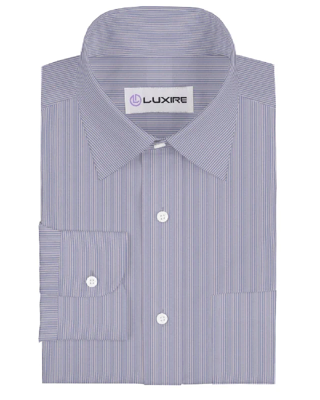 Men's double-hem shirts-Persian Jewel Dress Stripes  Seersucker