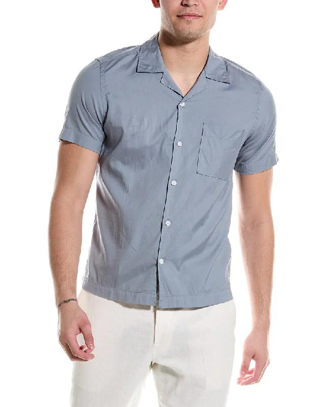 Men's dance-floor shirts-Reiss Arnold Cuban Collar Shirt