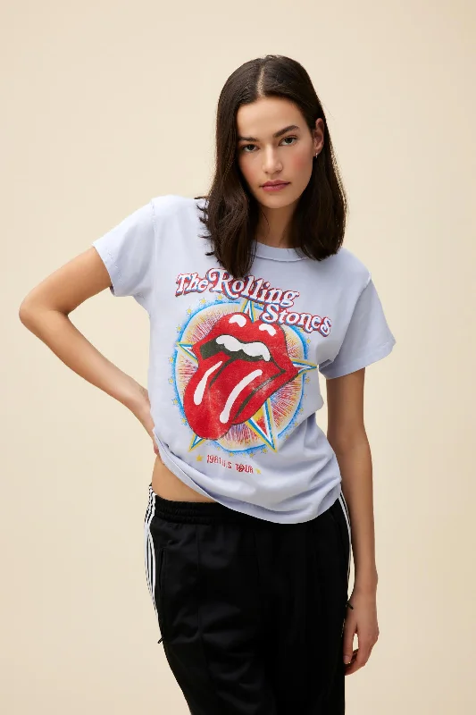 men’s printed short sleeve shirts with logos -Rolling Stones 1981 US Tour Reverse GF Tee