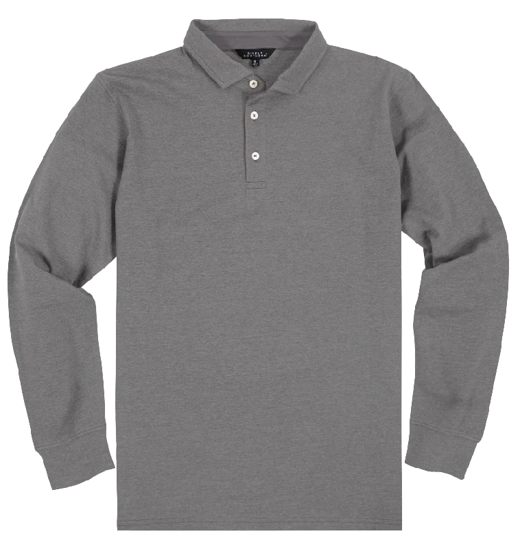 men’s classic short sleeve t-shirts for casual wear -SALE Simply Southern Classic Heather Grey Unisex Polo Long Sleeve T-Shirt