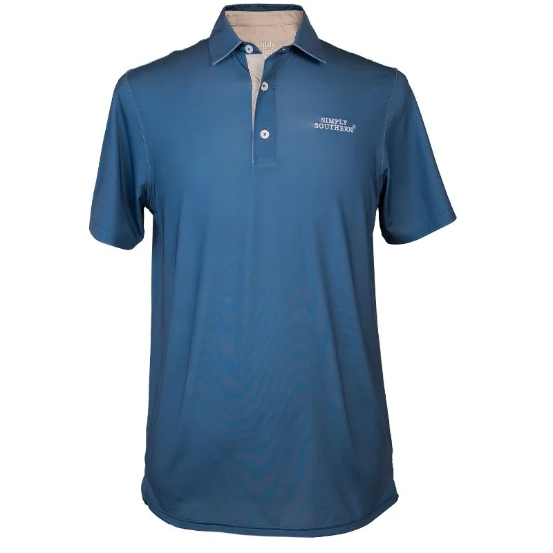 modern short sleeve shirts for everyday wear -Simply Southern Classic Navy Unisex Polo T-Shirt