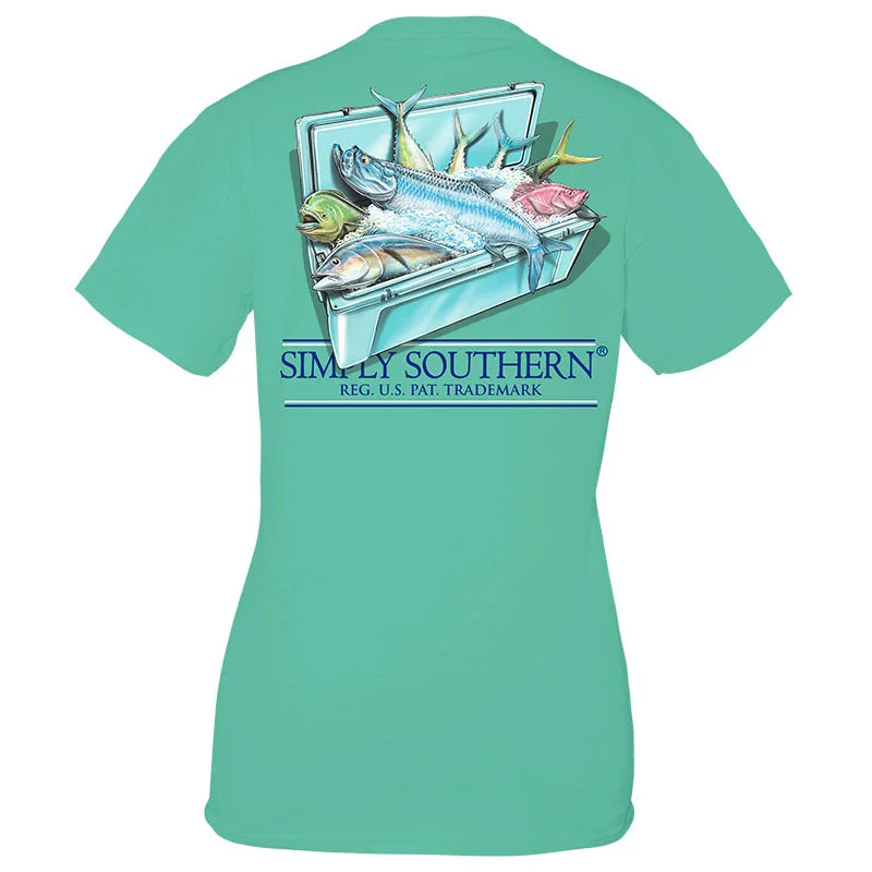 cool and casual short sleeve shirts for men -Simply Southern Fish Cooler Unisex T-Shirt