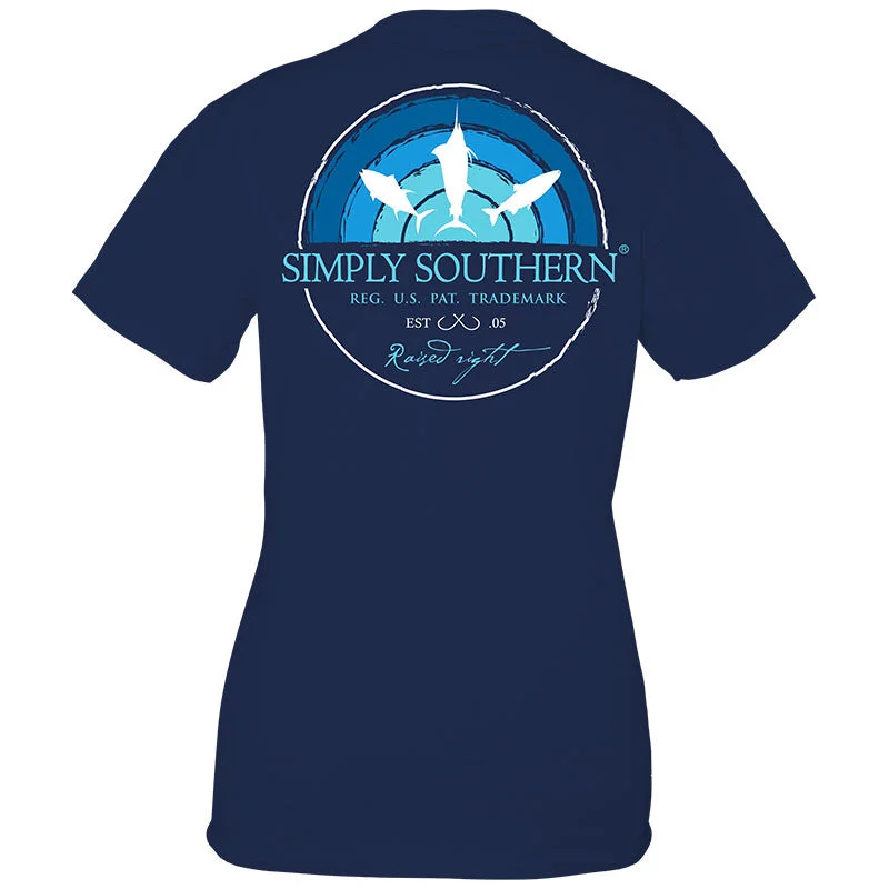 stylish short sleeve t-shirts for summer adventures -Simply Southern Fish Sky Unisex T-Shirt