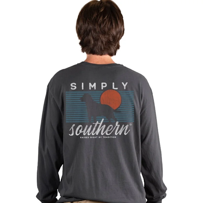 modern short sleeve shirts for fashion-forward men -SALE Simply Southern Sunset Unisex Comfort Colors Long Sleeve T-Shirt