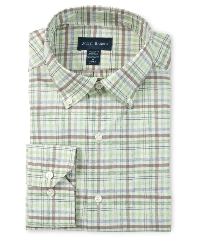 Men's standalone shirts-Soft Performance Melange Plaid, Fossil