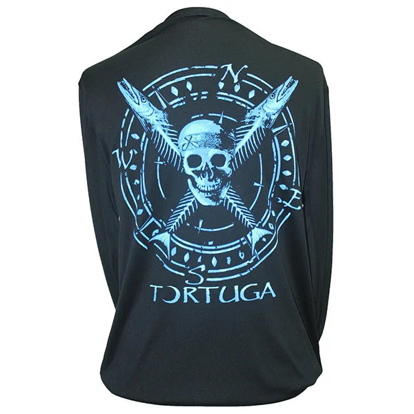 men’s classic v-neck short sleeve shirts -Southern Attitude Tortuga Moon Skull Bones Unisex Sport Tech T-Shirt