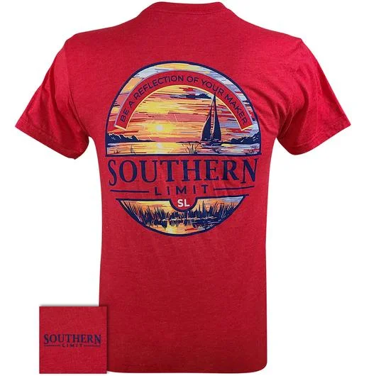 versatile and fashionable short sleeve shirts for men -Southern Limits Be A Reflection Sail Boat Unisex T-Shirt