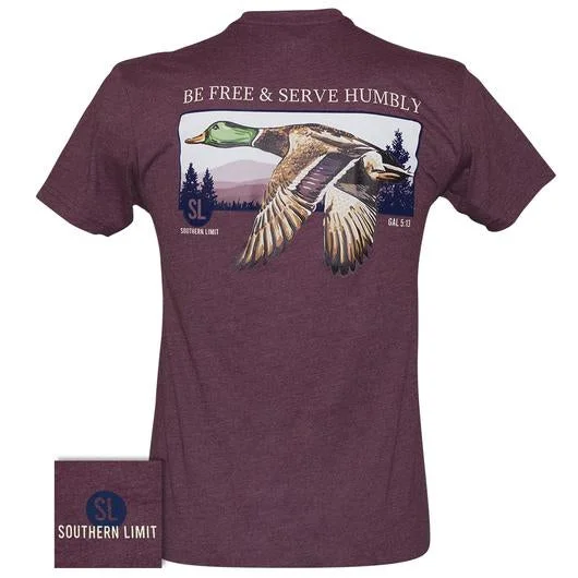 men’s graphic short sleeve shirts for everyday wear -Southern Limits Be Free Mallard Duck Unisex T-Shirt