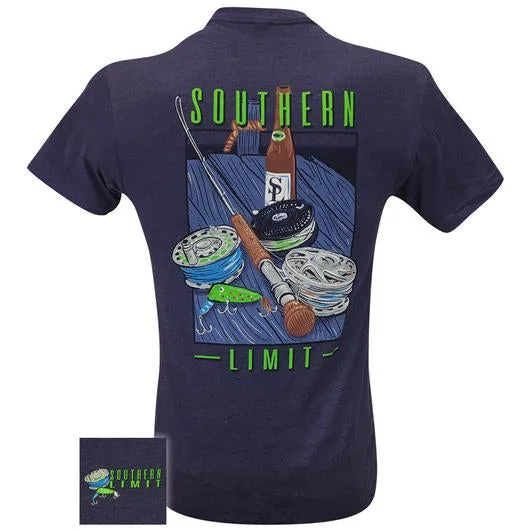 comfortable summer short sleeve polo shirts -Southern Limits Fishing Rod Unisex T-Shirt