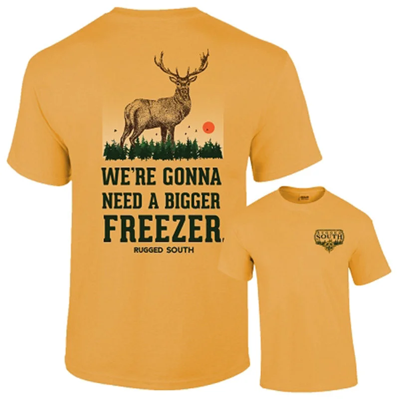 men’s comfortable and stylish short sleeve shirts -Southernology Rugged South Bigger Freezer Deer Comfort Colors Unisex T-Shirt