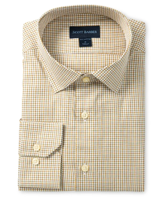 Men's lumberjack shirts-Stretch Classic Plaid, Khaki