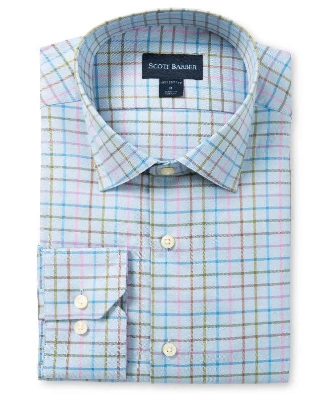 Men's spotlight shirts-Stretch Classic Plaid, Sky