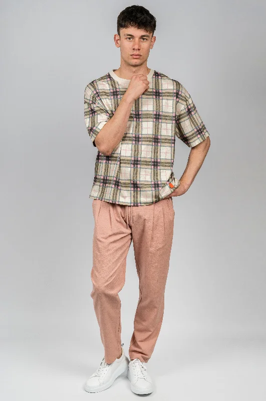 Men's 70s-style shirts-Summer Plaid Tee