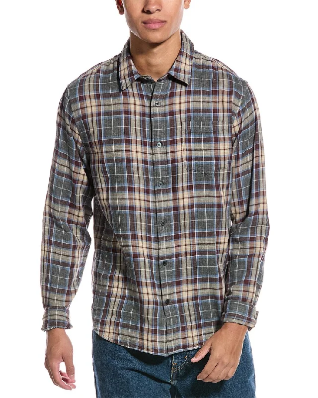 Men's belted shirts-Vince Double Face Shirt