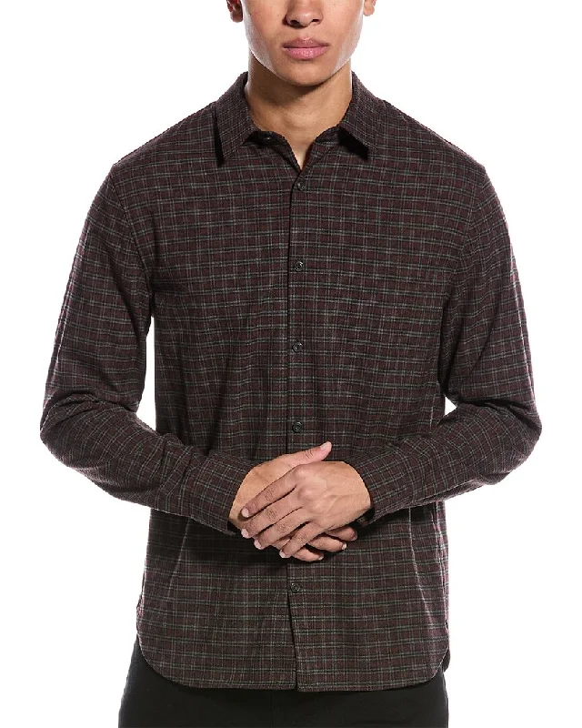 Men's climbing shirts-Vince New Castle Plaid Shirt