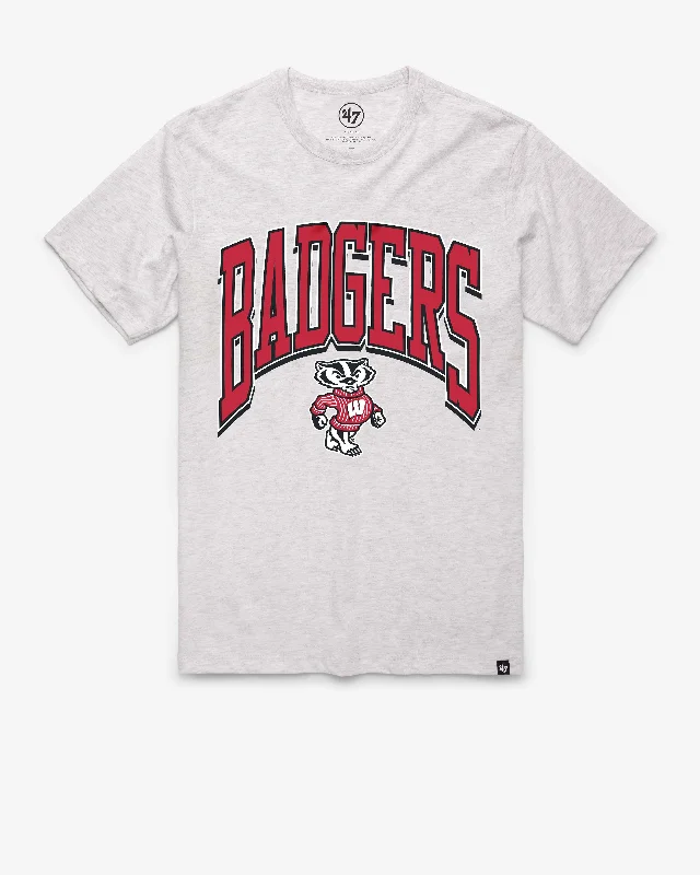 men’s short sleeve shirts with logo designs -WISCONSIN BADGERS WALK TALL '47 FRANKLIN TEE