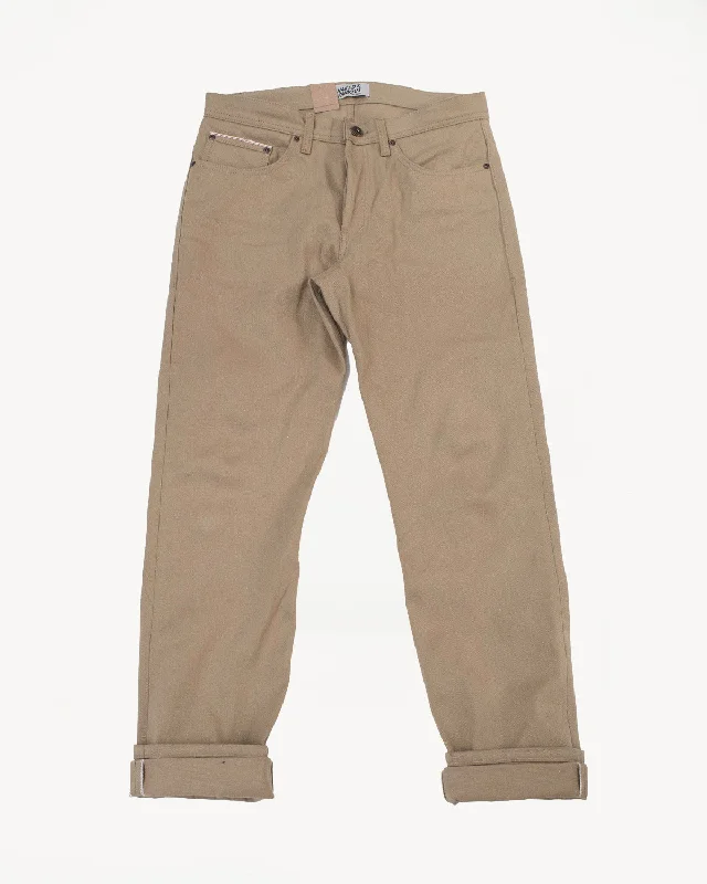 Men's pants for upscale events-13oz - Camel Slub Selvedge - Weird Guy