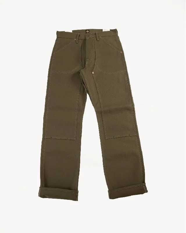 Men's pants with fine feel-13oz - Wendell Double Knee Pant - Desert Moss