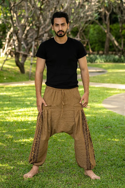 Men's pants with warm colors-Beige Vibe Pants