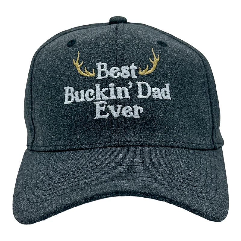 Men's DIY shirts-Best Buckin Dad Ever Hat Funny Fathers Day Hunting Antlers Graphic Novelty Cap