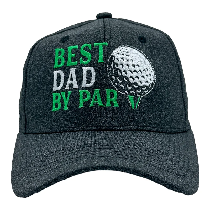 Men's developer shirts-Best Dad By Par Hat Funny Fathers Day Golfing Lovers Novelty Cap