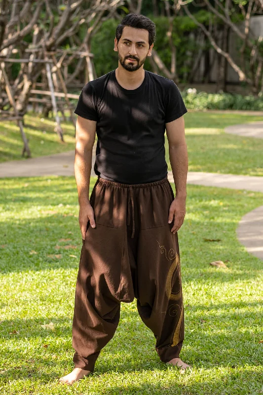 Men's pants with heavy fabric-Brown Evolution Pants