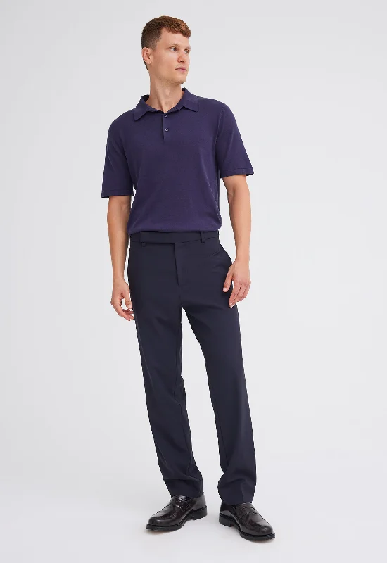 Men's pants for slow weekends-Claye Merino Wool Pant - Darkest Navy