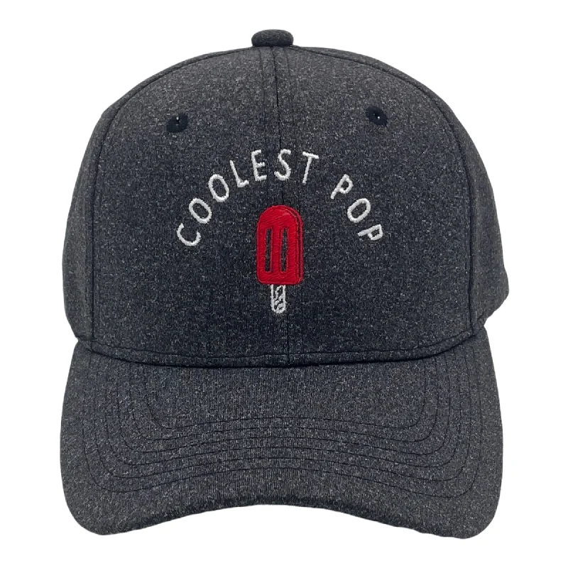 Men's seasonal shirts-Coolest Pop Hat Funny Best Dad Ever Popsicle Cool Fathers Day Cap