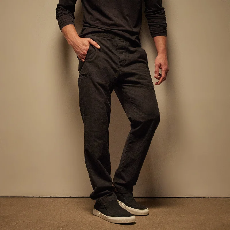 Men's pants for every day-Textured Relaxed Pant - Black