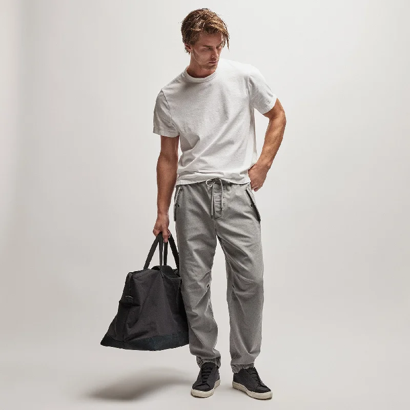 Men's pants for low-key events-Cotton Terry Flight Pant - Silver Grey Pigment