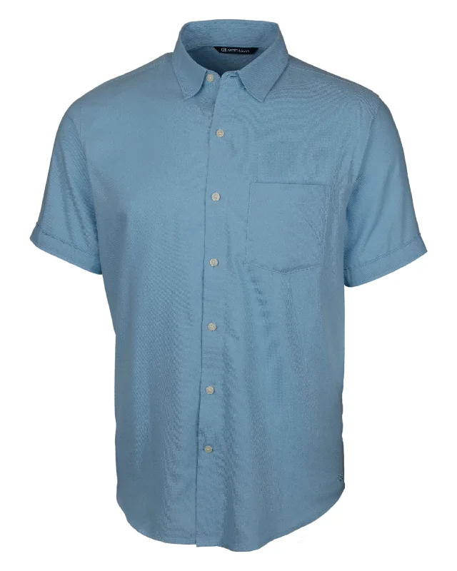 Men's metallic shirts-Cutter & Buck Men's Windward Twill Short Sleeve Shirt