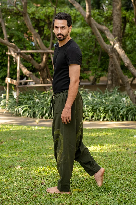 Men's pants for laid-back days-Dark Green Evolution Pants